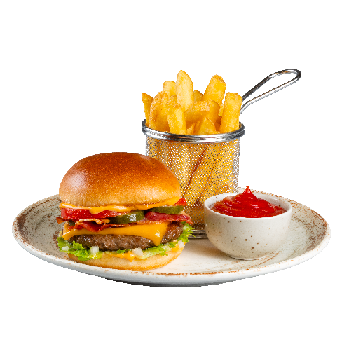 Burger sa slaninom i sirom